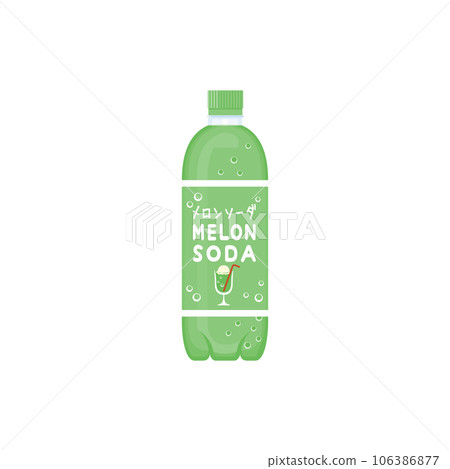 Melon soda plastic bottle 500ml 106386877
