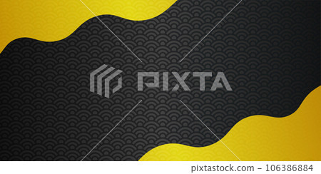 Seigaiha pattern Japanese pattern background illustration 106386884