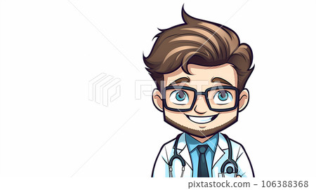 hand drawn cartoon male doctor doctor illustration 106388368