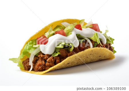 Mexican food tacos isolated on white background Mexican food tacos isolated on white background 106389100