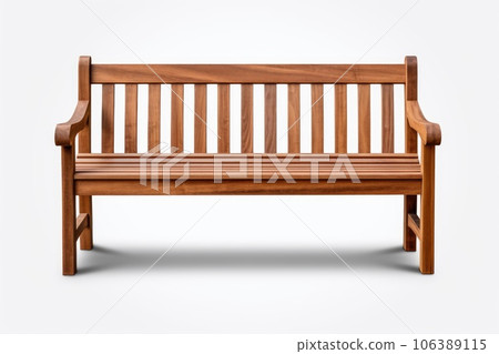 Wooden bench isolated on white background Wooden bench isolated on white background 106389115