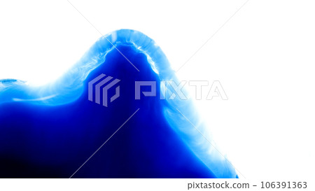 A vibrant abstract background image with a sense of transparency. A unique ink painting with glowing blue. 106391363