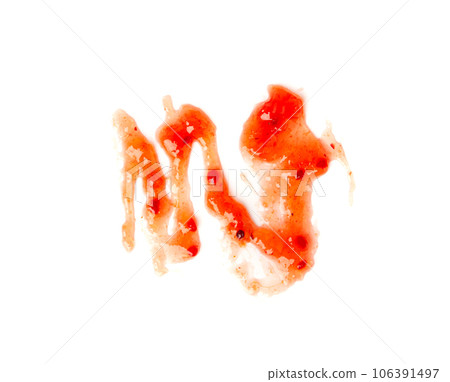 Cranberry Jam Smear, Red Marmalade Splash, Cranberries Jelly, Fruity Confiture Smudge 106391497