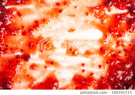 Cranberry Jam Smear, Red Marmalade Splash, Cranberries Jelly, Fruity Confiture Smudge 106391513