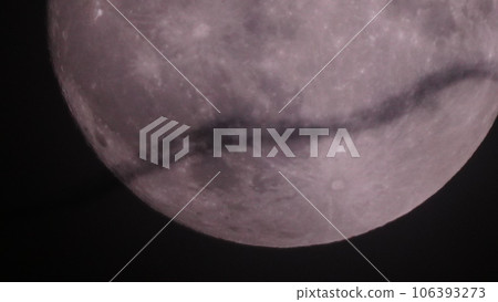 contrails on the moon photographed supermoon full moon 106393273