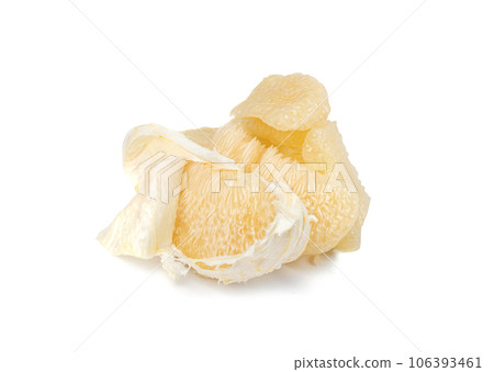 Pomelo Fruit Pieces Isolated on White, Big Yellow Grapefruit Pulp, Healthy Diet Pummelo Pomelo Fruit Pieces Isolated on White, Big Yellow Grapefruit Pulp, Healthy Diet Pummelo 106393461