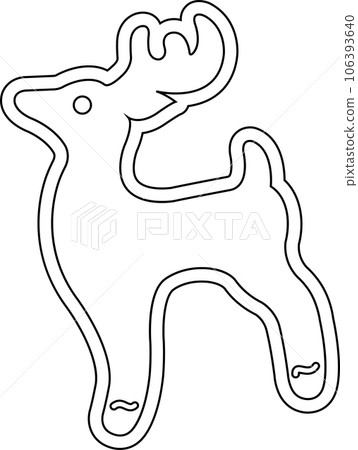 deer, christmas gingerbread, new years sweets, gingerbread, baking template, doodle and sketch 106393640