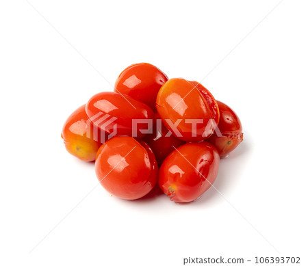 Pickled Cherry Tomatoes Isolated, Canned Small Tomato, Healthy Fermented Vegetables, Salted Marinated Food 106393702