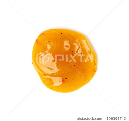 Mango Chutney, Sweet Orange Chili Paste, Mango Chilli Sauce on White 106393742