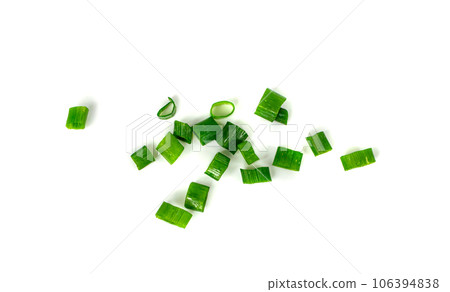 Green Onion Cuts Isolated, Scattered Fresh Chive Pile, Chopped Green Leek, Scallion Greens Pieces Chopped Green Onion Cuts Isolated, Scattered Fresh Chive Pile, Chopped Green Leek, Scallion Greens Pieces Chopped 106394838