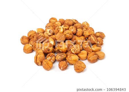 Nut Kernels, Hazelnuts Pile Isolated, Healthy Organic Nuts Group, Nut Kernels on White Nut Kernels, Hazelnuts Pile Isolated, Healthy Organic Nuts Group, Nut Kernels on White 106394843