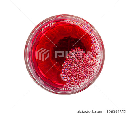 Hibiscus Tea, Dry Rose Drink, Cold Fruit Red Tea in Transparent Mug, Roselle Hibiscus Tea 106394852