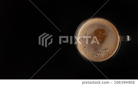 Hot Chocolate Cup, Cacao Mug, Cocoa Beverage, Christmas Drink Glass with Foam, Healthy Breakfast 106394908