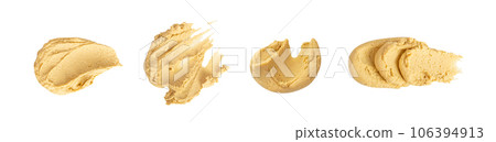 Hummus Smear Isolated, Houmous Dip, Tahini Sauce, Hummus Spread on White Background 106394913