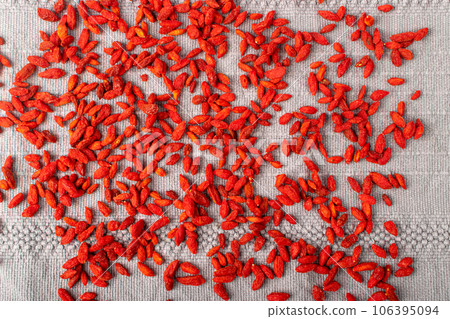 Goji Berry Drying Process, Lycium Barbaru Texture Background, Chinese Wolfberry, Red Medlar, Goji Berries Goji Berry Drying Process, Lycium Barbaru Texture Background, Chinese Wolfberry, Red Medlar, Goji Berries 106395094