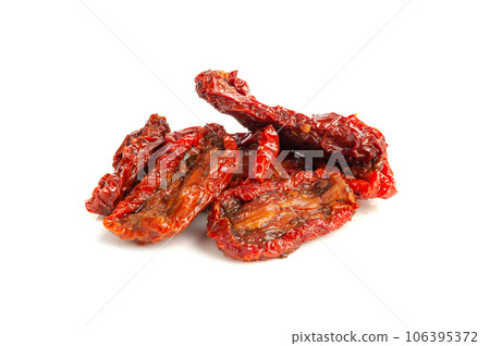 Dry Tomatoes, Sun Dried Pomodoro, Dehydrated Tomato In Olive Oil, Cured Sundried Vegetable Slices Dry Tomatoes, Sun Dried Pomodoro, Dehydrated Tomato In Olive Oil, Cured Sundried Vegetable Slices 106395372