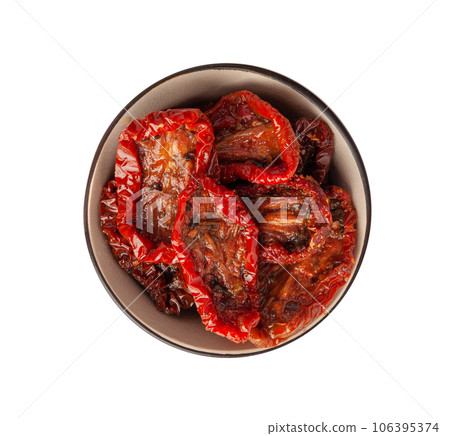 Dry Tomatoes, Sun Dried Pomodoro, Dehydrated Tomato In Olive Oil, Cured Sundried Vegetable Slices 106395374