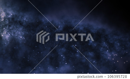 3D rendering of a bright galaxy consisting of nebulae and star clusters 3D rendering of a bright galaxy consisting of nebulae and star clusters 106395728