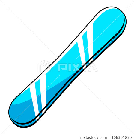 Snowboard illustration. Winter sport item or symbol. Snowboard illustration. Winter sport item or symbol. 106395850