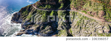 Aerial view of Chapman's Peak drive in Cape Town, Western Cape, South Africa 106396057