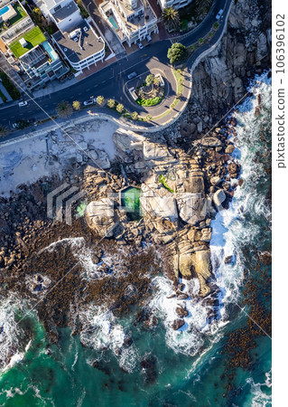 Aerial View of Sea Point and its tidal pool in Cape Town, western Cape, South Africa Aerial View of Sea Point and its tidal pool in Cape Town, western Cape, South Africa 106396102