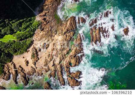 Aerial view of Knysna Heads in Knysna, Garden Route, South Africa 106396210