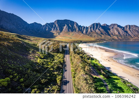 Aerial view of Kogel Bay in Western Cape Province in South Africa 106396242