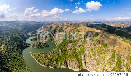 Viewpoint Vidikovac Molitva, canyon of Uvac river, Serbia 106397496