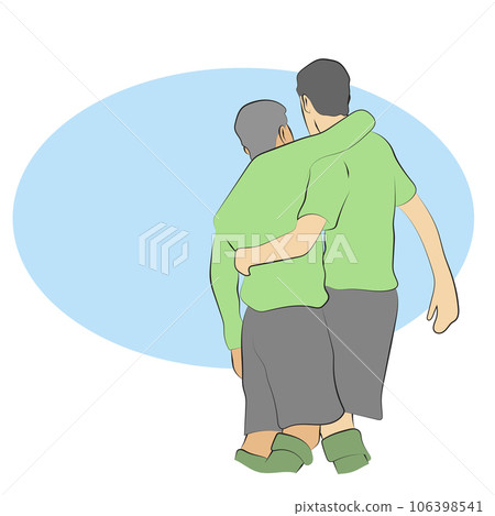 two male soccer player helping each other illustration vector hand drawn isolated on white background two male soccer player helping each other illustration vector hand drawn isolated on white background 106398541