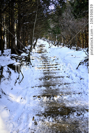 Snowy Ridge Road Okura Ridge in Tanzawa 106398639
