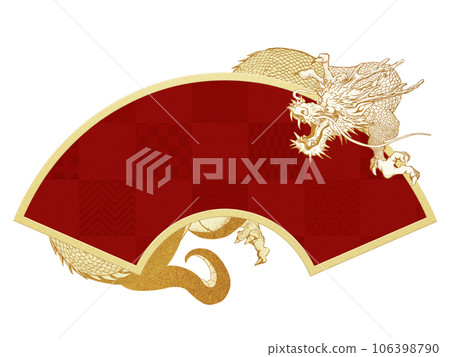 dragon and fan material dragon and fan material 106398790