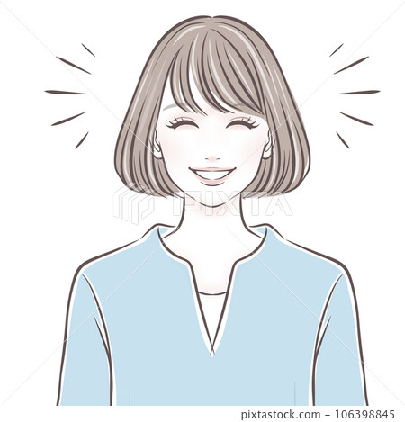 Female illustration material Female illustration material 106398845
