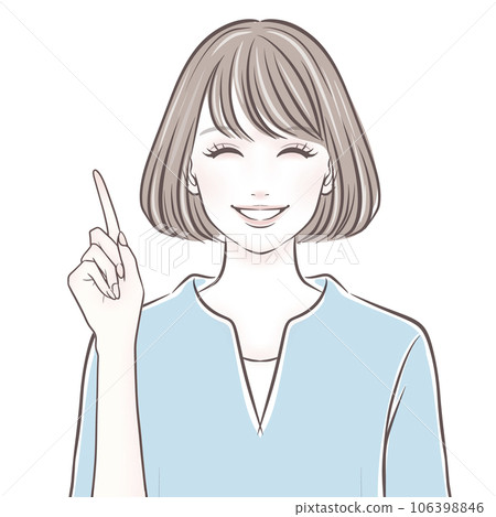 Female illustration material 106398846