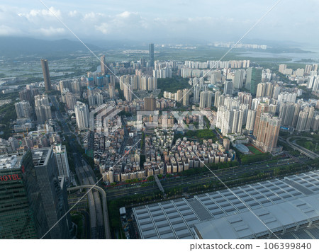 Aerial view of city landscape in Shenzhen city,China 106399840