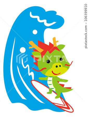 Dragon enjoying surfing Dragon enjoying surfing 106399910