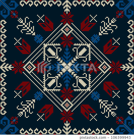 Latvian embroidery vector seamless pattern 39 Latvian embroidery vector seamless pattern 39 106399943