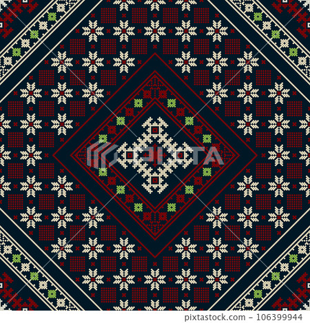 Latvian embroidery vector seamless pattern 40 Latvian embroidery vector seamless pattern 40 106399944