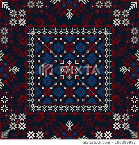 Latvian embroidery vector seamless pattern 48 Latvian embroidery vector seamless pattern 48 106399952