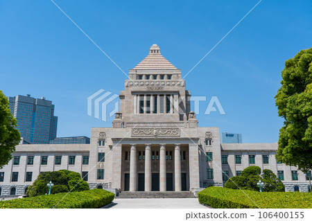 Scenery of the National Diet Building, the center of politics with a clear blue sky | Nagatacho, Chiyoda-ku, Tokyo 106400155