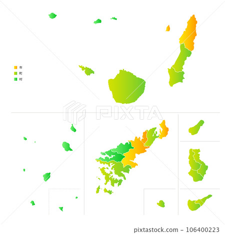 鹿兒島縣孤島市町村地圖 106400223