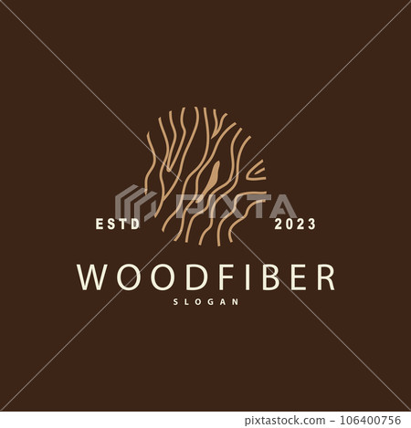 Wood Logo, Wood Fiber Bark Layer Vector, Tree Trunk Inspiration Illustration Design Wood Logo, Wood Fiber Bark Layer Vector, Tree Trunk Inspiration Illustration Design 106400756