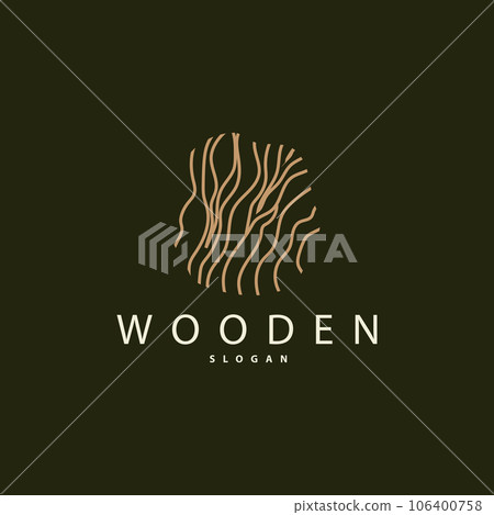 Wood Logo, Wood Fiber Bark Layer Vector, Tree Trunk Inspiration Illustration Design Wood Logo, Wood Fiber Bark Layer Vector, Tree Trunk Inspiration Illustration Design 106400758