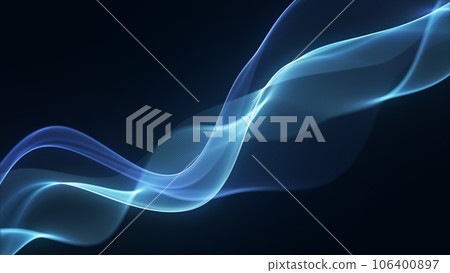 Wave of glowing blue particles. Technology abstract background. 106400897