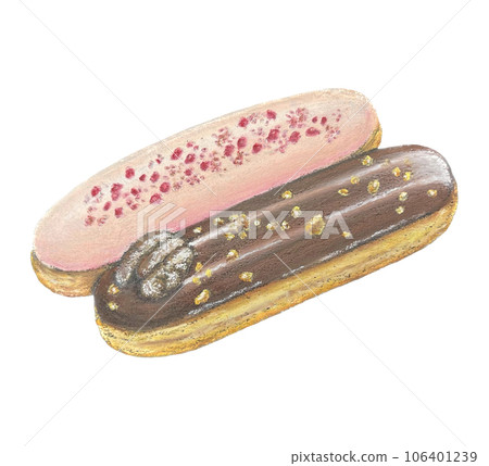 用粉筆藝術手繪的泡芙 106401239