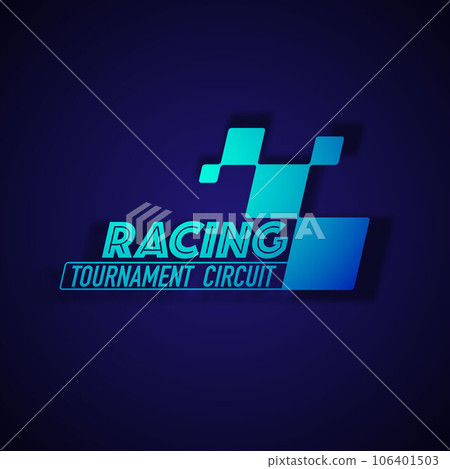 Racing cold checkered abstract design elements 106401503