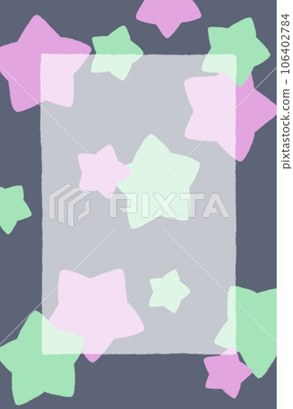 Star Message Card [Pink/Green] 106402784