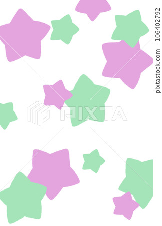 Star postcard [pink/green] 106402792