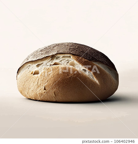 loaf of bread ciabatta isolated on a white background. food vector illustration AI-generative loaf of bread ciabatta isolated on a white background. food vector illustration AI-generative 106402946