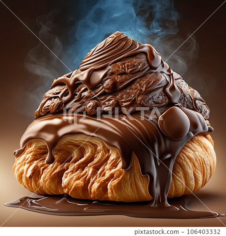 chocolate with icing and icing. AI-generative 106403332