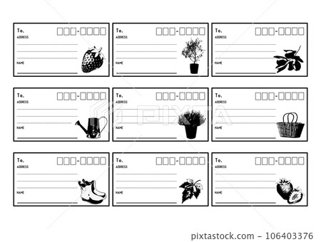 Address label template Retro and stylish postal address stickers (approx. 90 x 50) Address label template Retro and stylish postal address stickers (approx. 90 x 50) 106403376